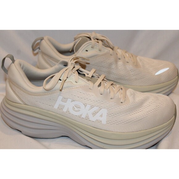 Hoka One One Men\'s Bondi 8 Athletic Sneakers OAT MILK BARLEY sz 11.5 NWOB main image 7